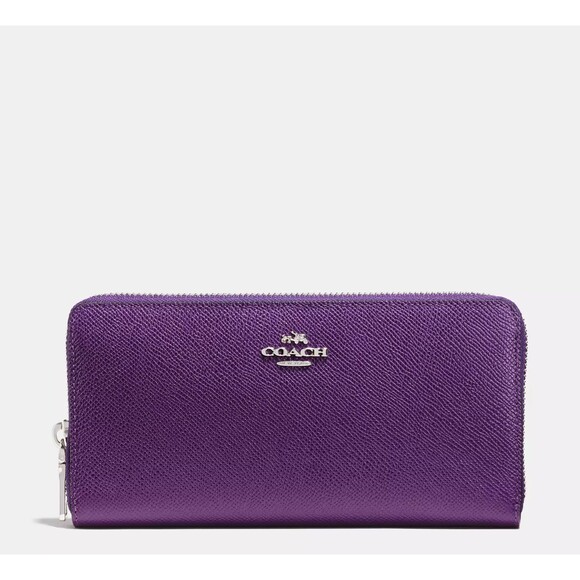 Coach Handbags - Coach Accordion Zip Wallet In Crossgrain Leather NWT